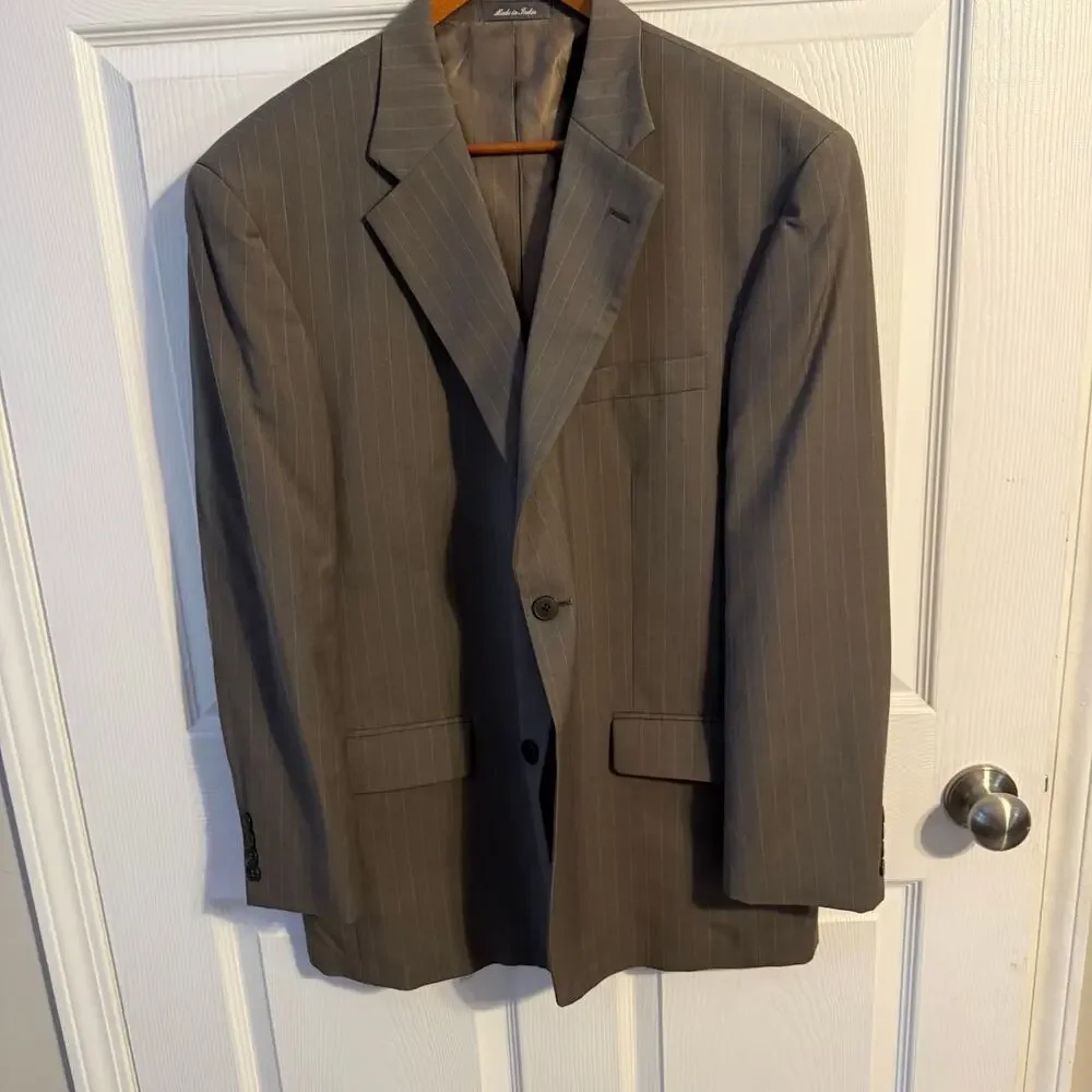 Oscar de la Renta Wool Blazer Mens Size 44R Tailored Fit Sport Coat